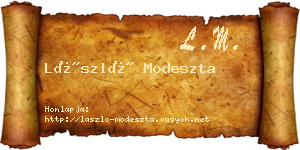 László Modeszta névjegykártya